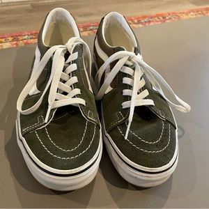 Like new olive green Vans